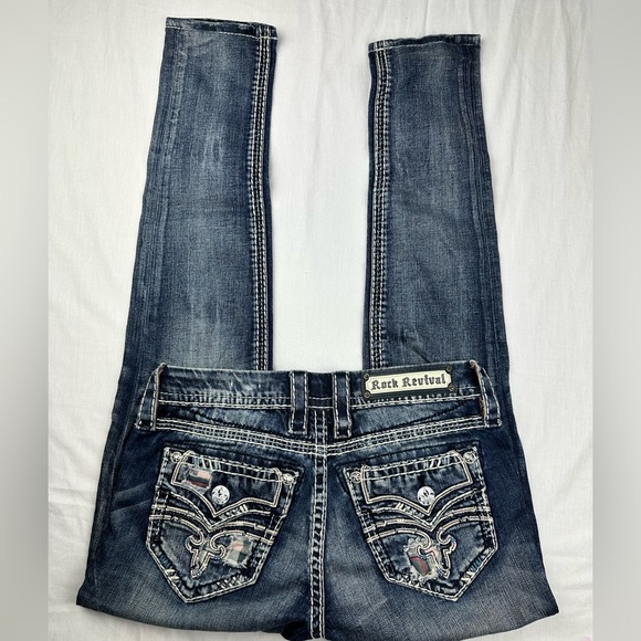 Rock Revival Denim - Rock Revival Women's Blue Raven skinny Jeans size 26